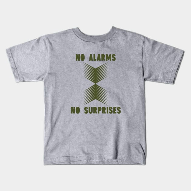 No Surprises, green Kids T-Shirt by Perezzzoso